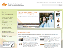 Tablet Screenshot of directionsforimmigrants.ca